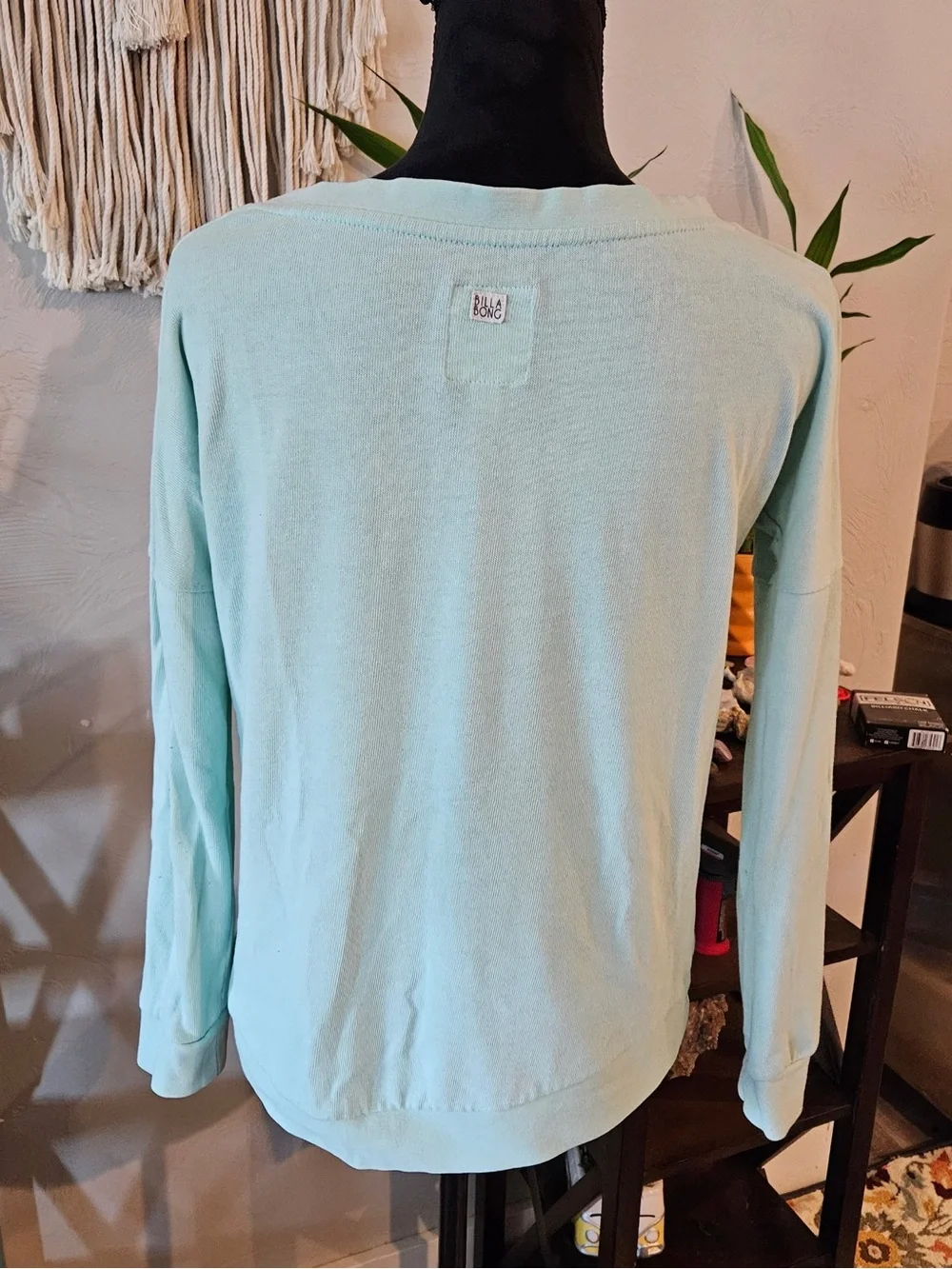 Billabong Mint Green Elephant Graphic Sweatshirt